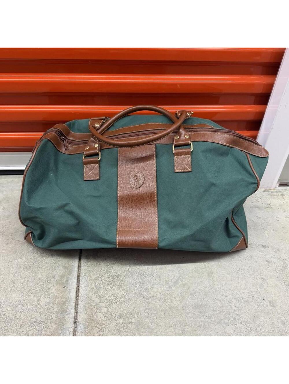 vintage polo ralph lauren hunter green duffle bag